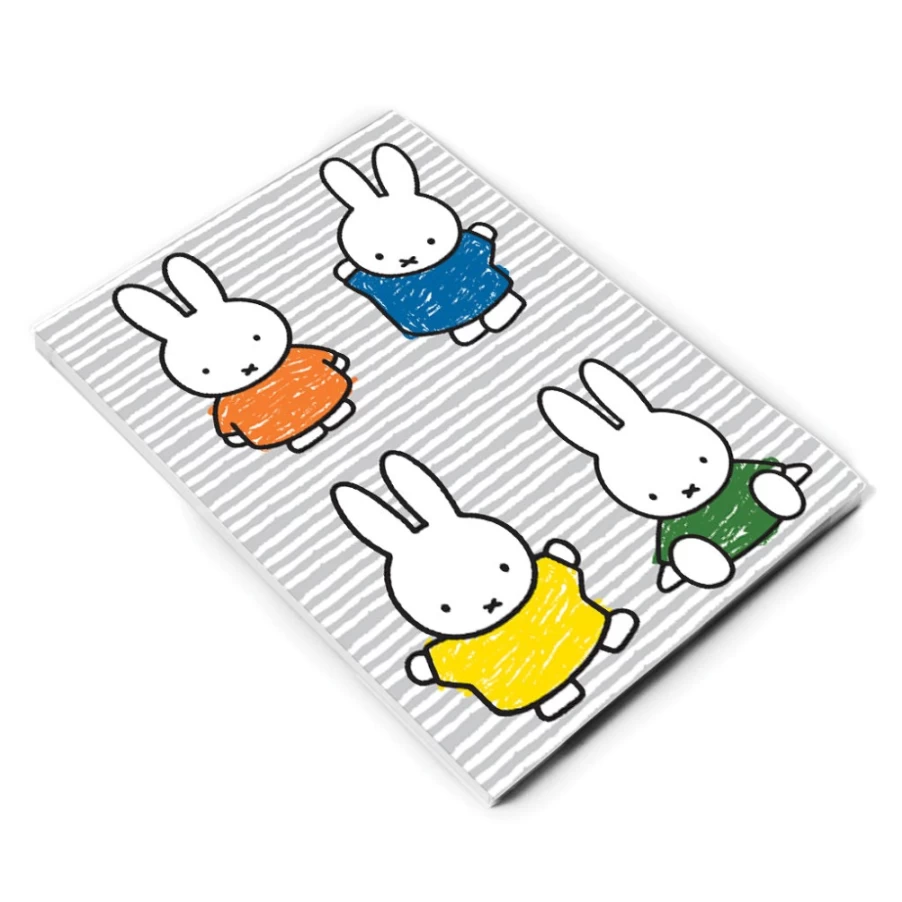 MIFFY A5 Colored Dresses Design Notepad - Cute Bunny Theme Notebook for Girls