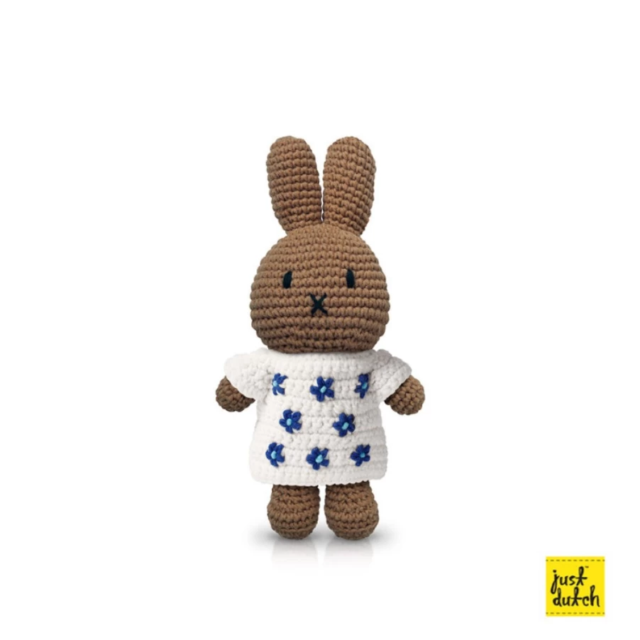 MIFFY Handmade Crochet Doll in Delft Blue Dress - Melanie Collection