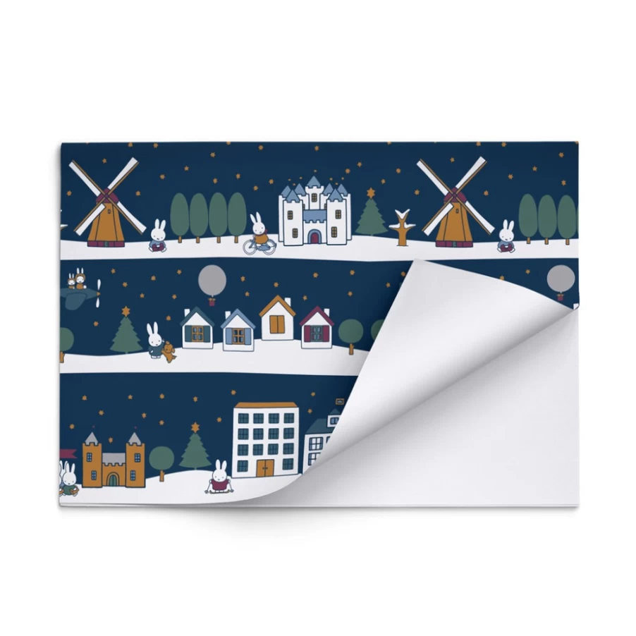 MIFFY Holiday Christmas Gift Wrap - Festive Scenes for Present Wrapping