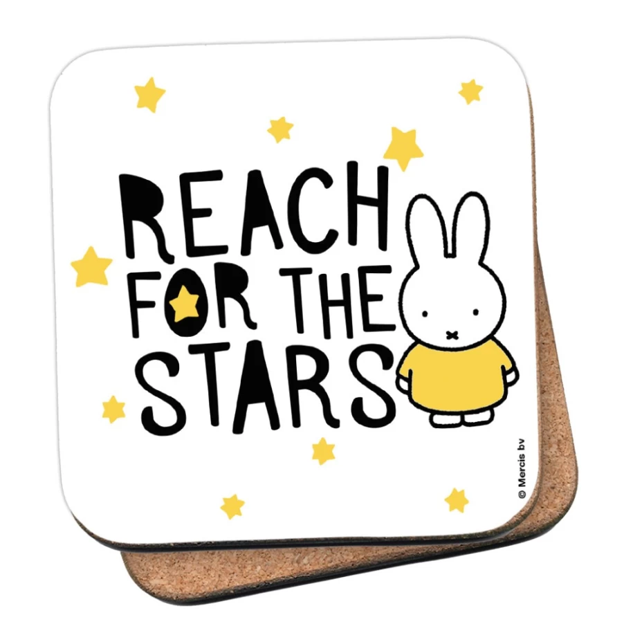 MIFFY Star-Themed Cork Coaster - Cute Cartoon Design for Drink Protection