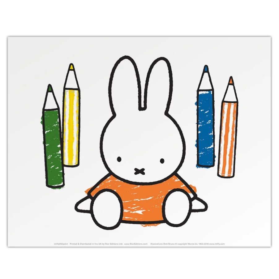 MIFFY Colouring Pencils Set with Mini Poster - Premium Art Supplies for Kids & Adults