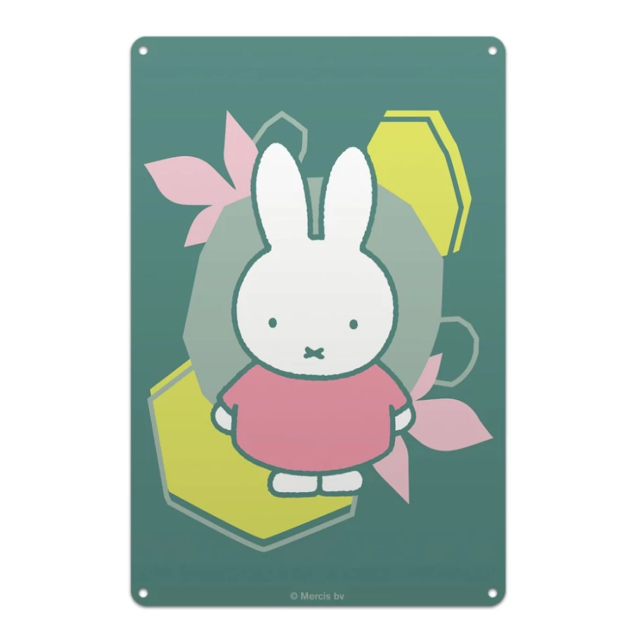 MIFFY Pink Floral Dress Metal Wall Art Sign - Decorative Home Decor