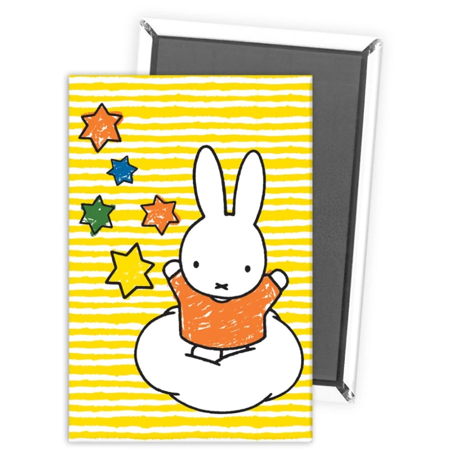 MIFFY Official Stars Design Refrigerator Magnet - Collectible Miffy Themed Decorative Accessory