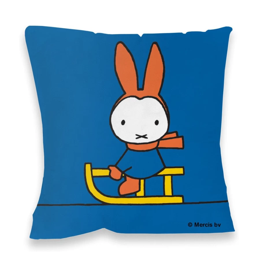 MIFFY Christmas Sleigh Plush Cushion - Soft Decorative Pillow for Holiday Decor