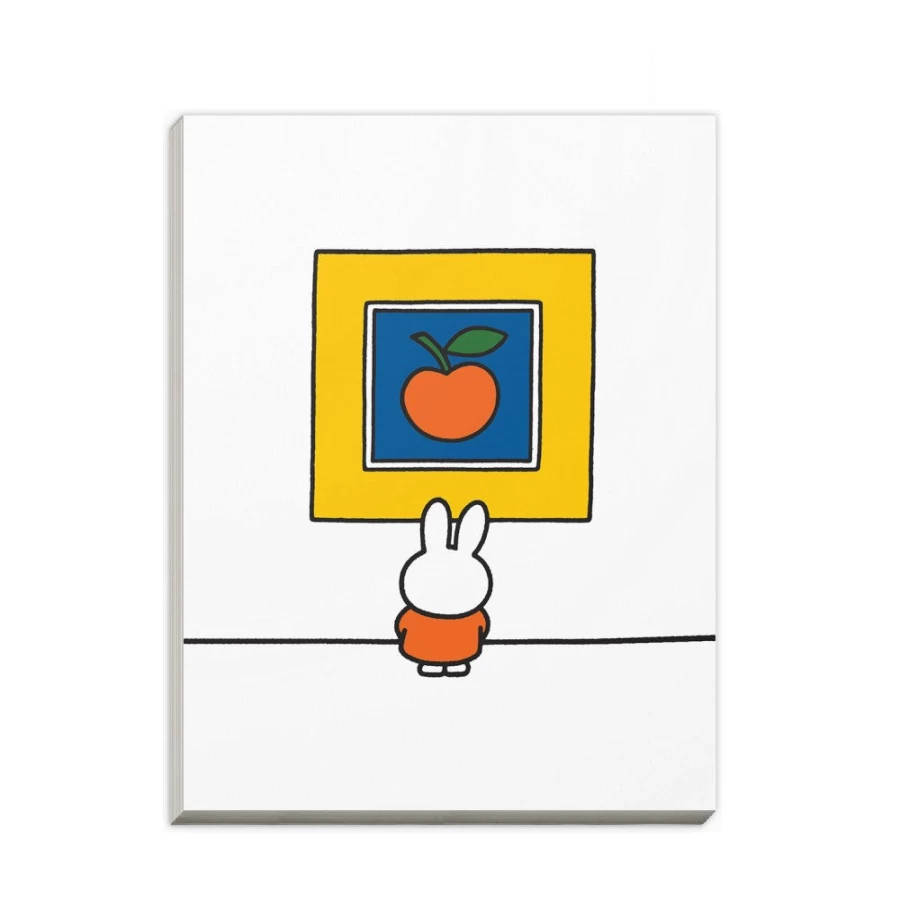 MIFFY A6 Apple-Themed Artistic Notepad - Cute Miffy Rabbit Design for Notes & Sketches