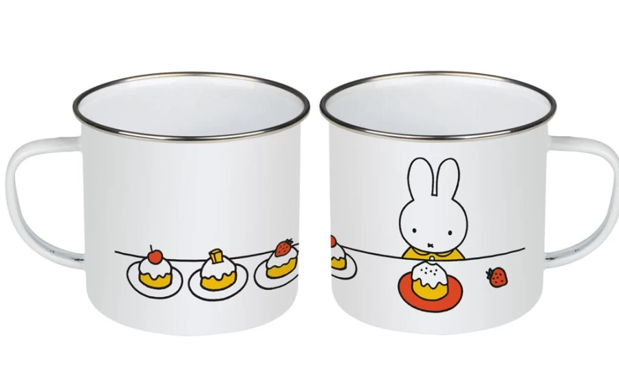 MIFFY Enamel Mug with Cakes Design - Official Licensed Collectible Cup