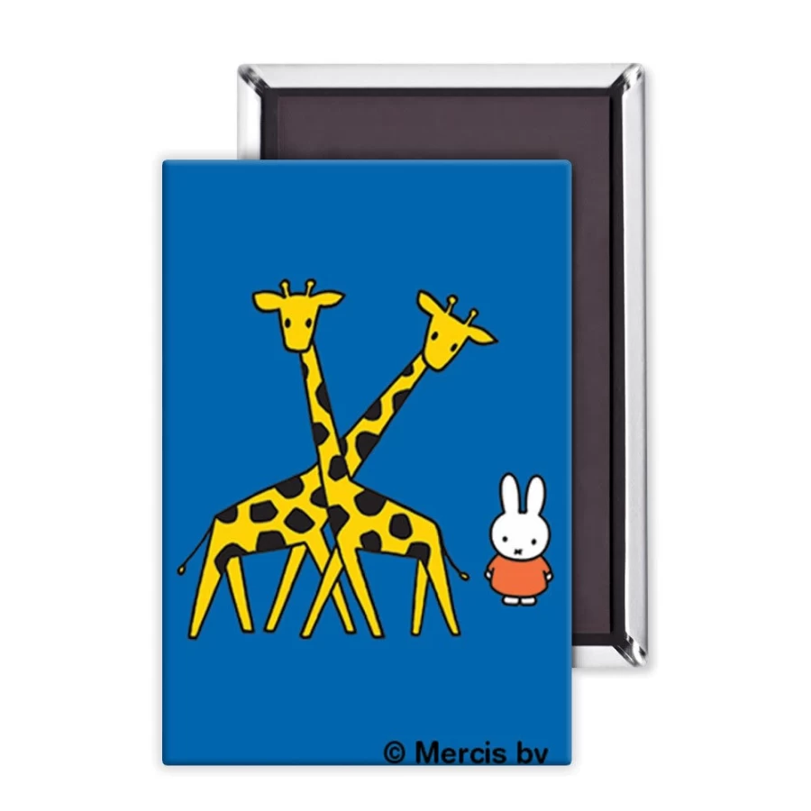 MIFFY Collectible Magnet - Miffy & Two Giraffes Design for Fridge & Decor