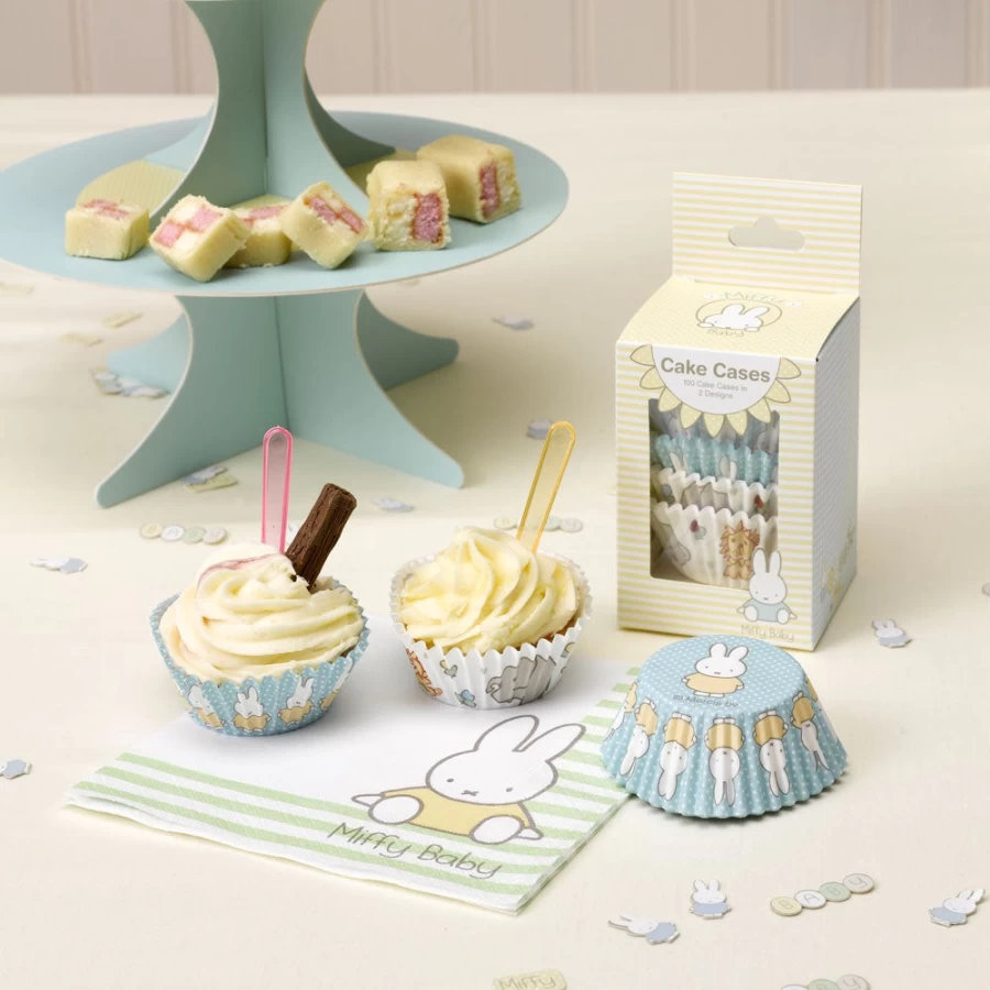 MIFFY 100-Pack Cupcake Baking Liners - Premium Quality Cake Cases for Parties & Events