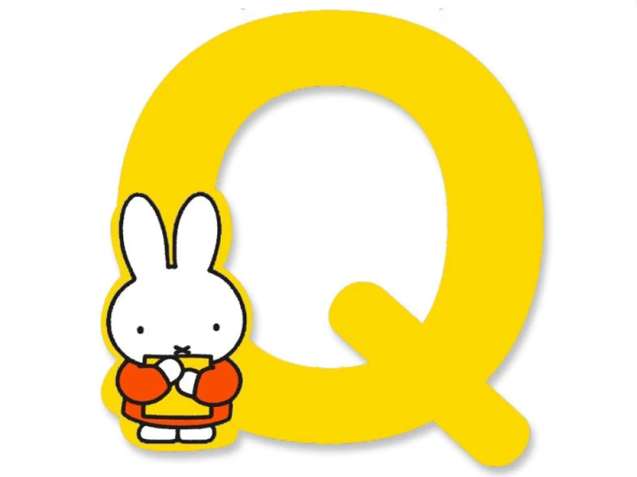 MIFFY Wooden Letter Q Yellow - A to Z Alphabet Nursery Decor, Kids Room Wall Art, Educational Toy Gift
