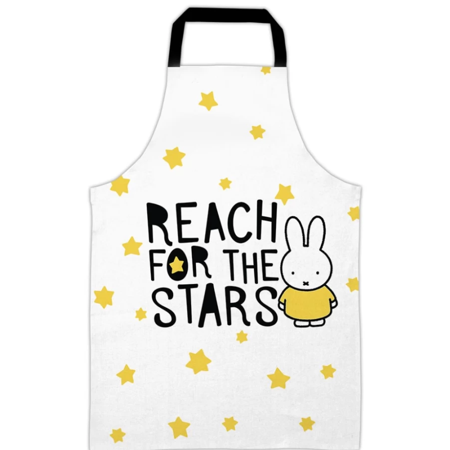 MIFFY Kids' Reach For The Stars Apron - Adjustable Cartoon Bunny Design for Cooking & Art