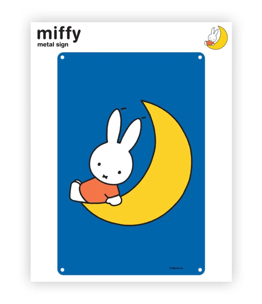 MIFFY Moon Wall Art - Vintage Metal Sign Decor for Home & Office