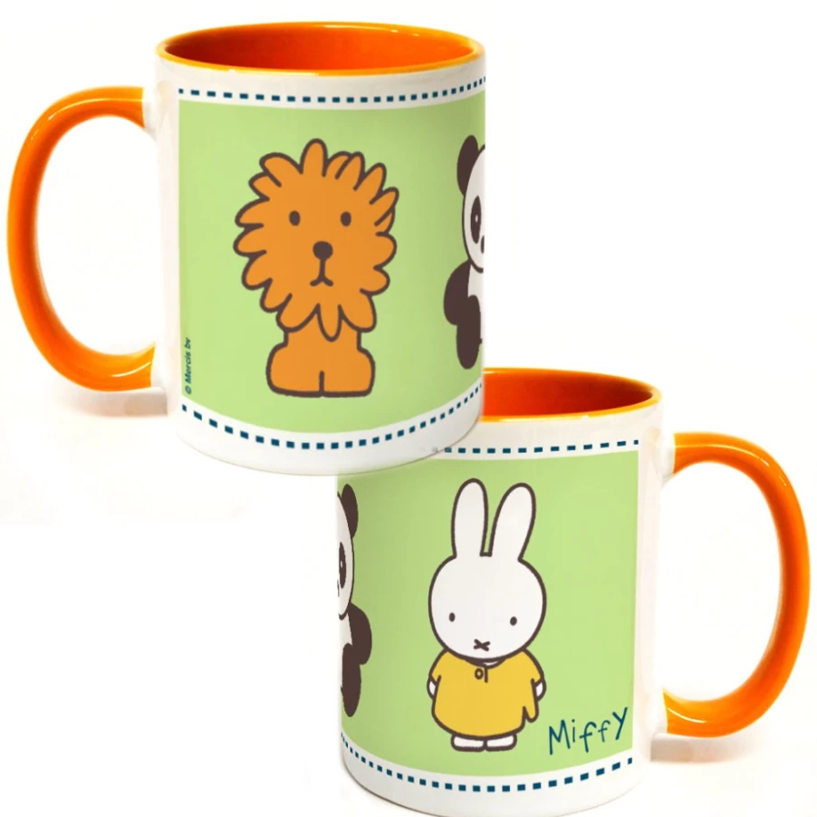 MIFFY Animals Themed Colorful Insert Mug - Cute Bunny Design Ceramic Cup