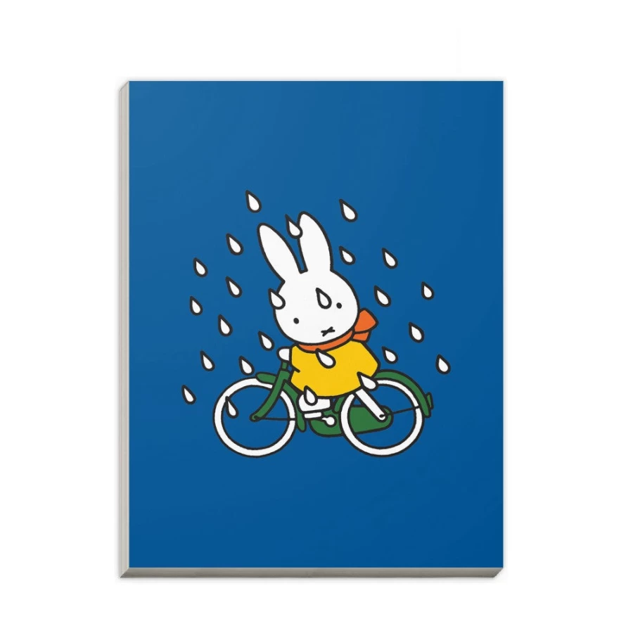 MIFFY A6 Notepad - Miffy On Her Bike In The Rain Design