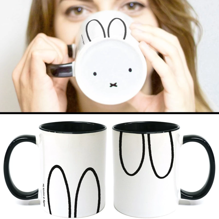 MIFFY Colorful Face Design Ceramic Mug - Official Licensed Collectible