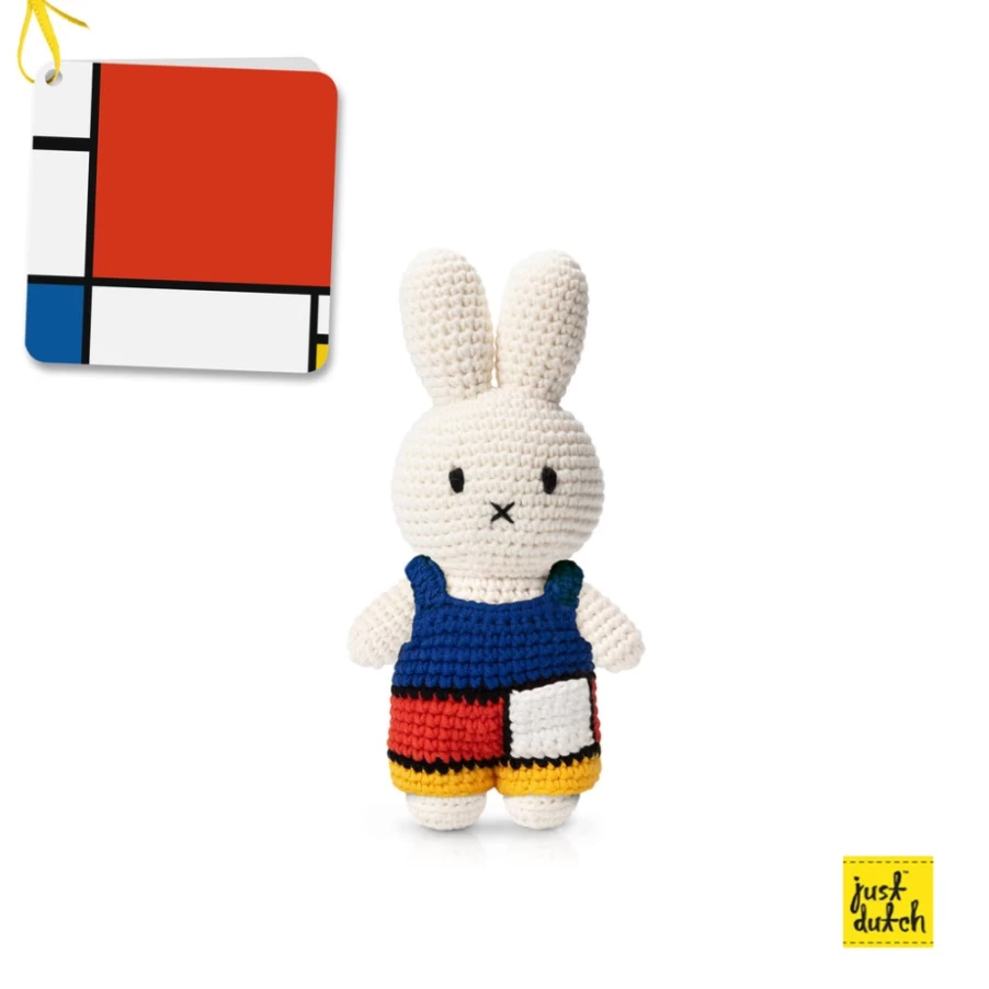 MIFFY Handmade Mondrian-Inspired Denim Overall for Kids