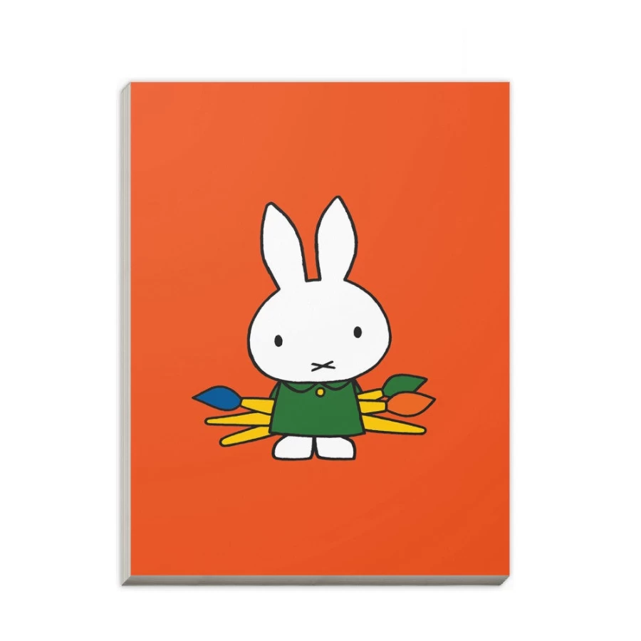 MIFFY A6 Notepad - Miffy Holding Paintbrushes Design for Art Lovers