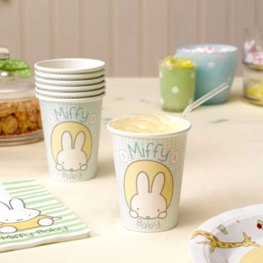MIFFY 8-Pack Baby Party Cups - Adorable Bunny Design for Kids' Celebrations
