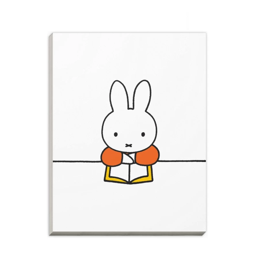 MIFFY A6 Notebook - Cute Miffy Rabbit Reading Book Design for Journaling & Notes