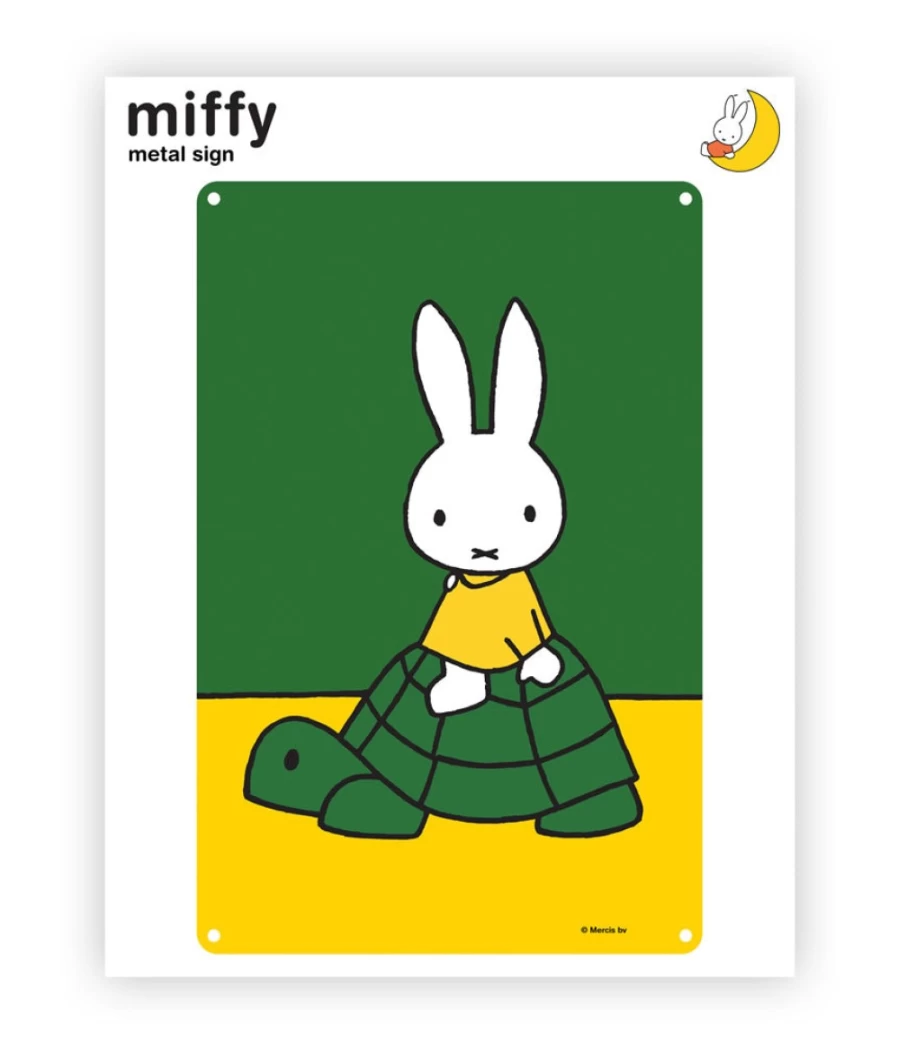 MIFFY Tortoise Design Vintage Metal Wall Sign - Decorative Tin Plaque for Home & Garden