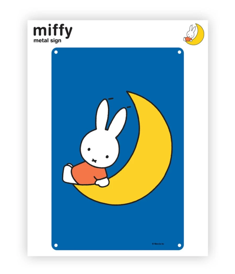 MIFFY Moon Wall Art - Vintage Metal Sign Decor for Home & Office