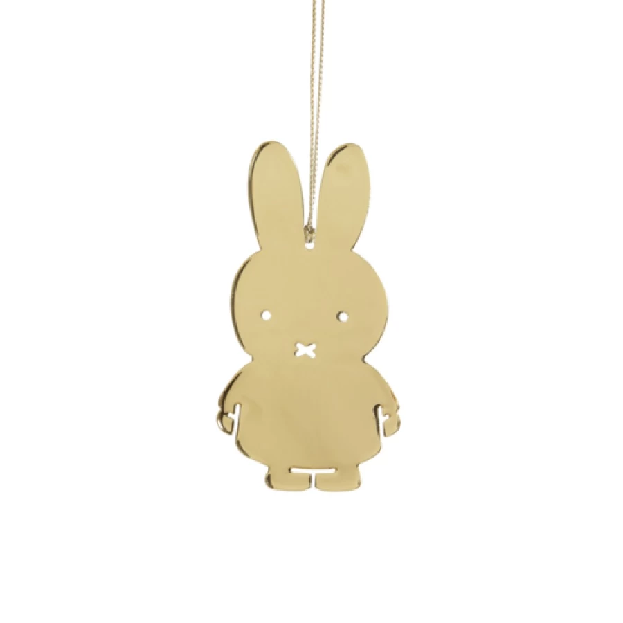 MIFFY Gold Hanging Ornament - Elegant Miffy Bunny Decor for Home & Gifts