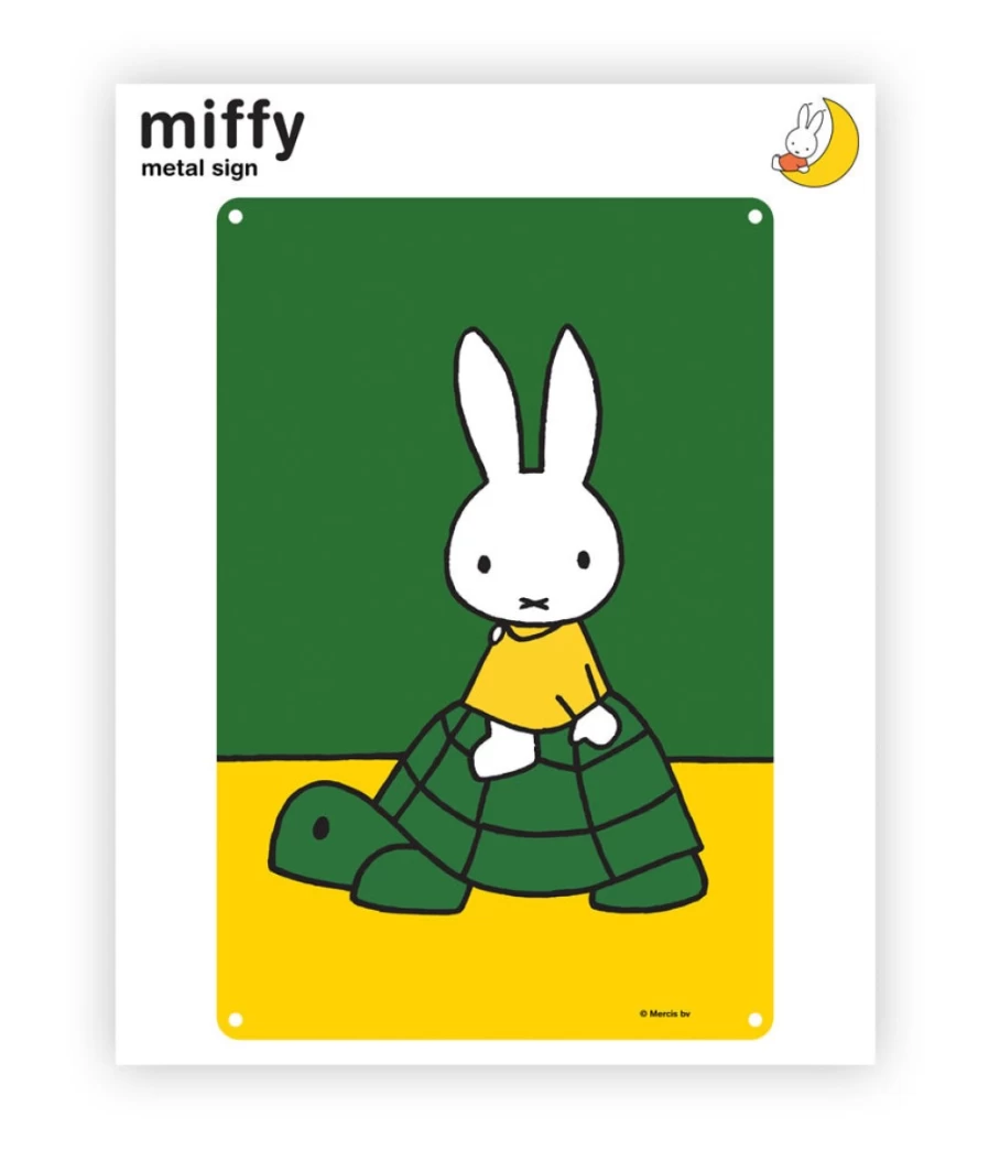 "MIFFY Vintage Tortoise Metal Wall Art Sign - Decorative Tin Plaque for Home & Garden"